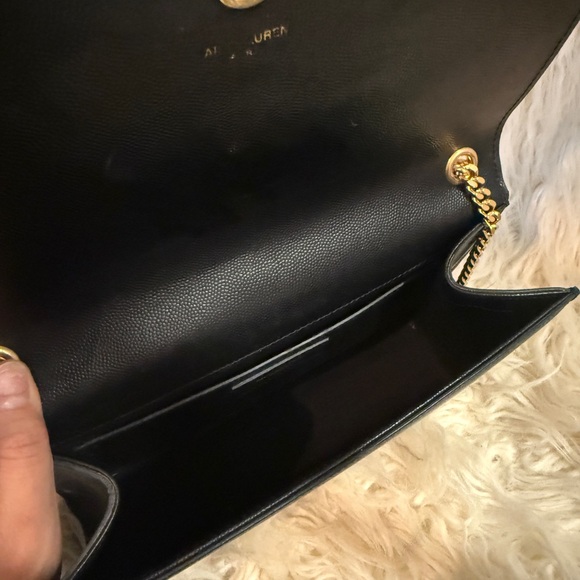 Yves Saint Laurent Black Leather Clutch - Picture 7 of 8